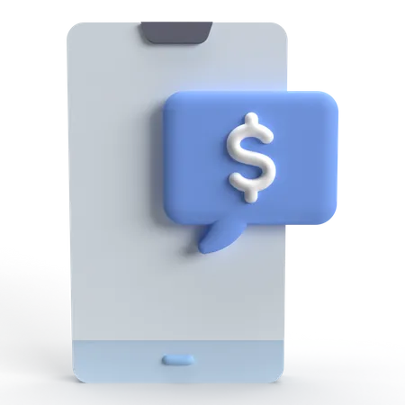 Paiement mobile  3D Icon