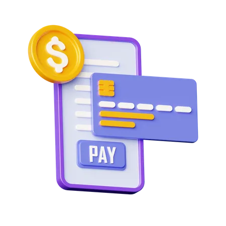 Paiement mobile  3D Icon