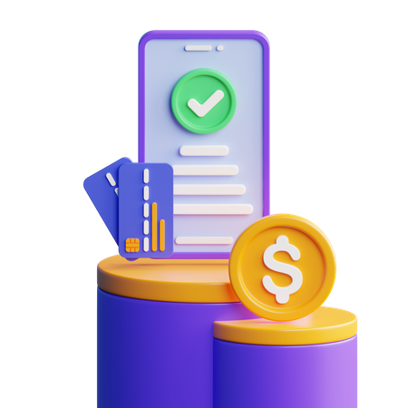 Paiement mobile  3D Icon