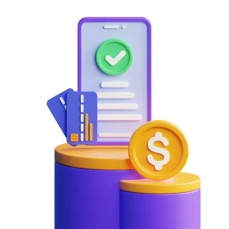 Paiement mobile  3D Icon