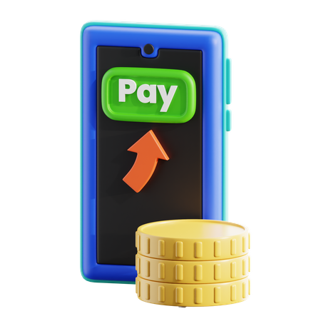 Paiement mobile  3D Icon