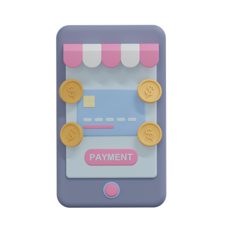 Paiement mobile  3D Icon