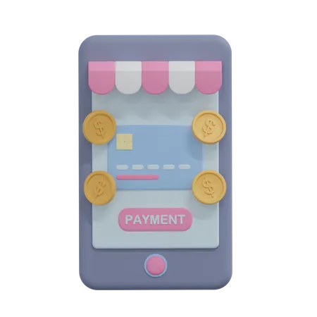 Paiement mobile  3D Icon