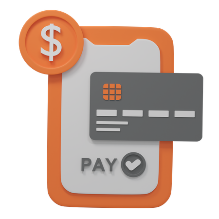 Paiement mobile  3D Icon