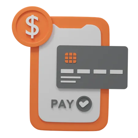 Paiement mobile  3D Icon