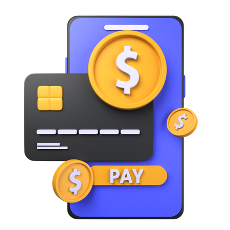 Paiement mobile  3D Icon