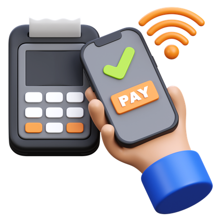 Paiement mobile NFC  3D Icon