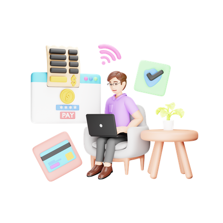 Paiement numérique  3D Icon