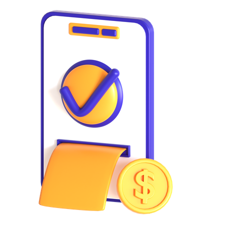 Paiement numérique  3D Icon