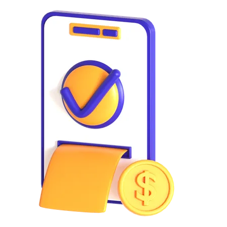 Paiement numérique  3D Icon