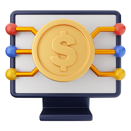 Paiement numérique  3D Icon