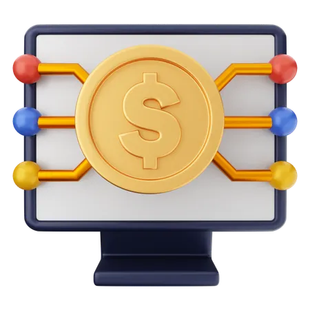 Paiement numérique  3D Icon