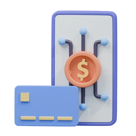 Paiement numérique  3D Icon