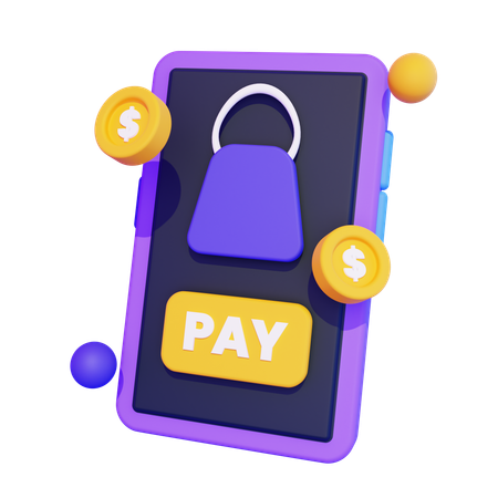 Paiement numérique  3D Icon