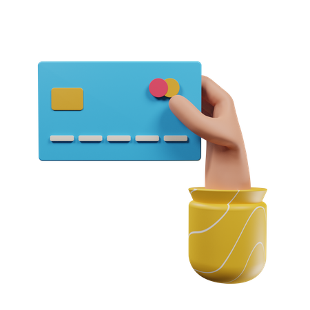 Paiement par carte  3D Illustration