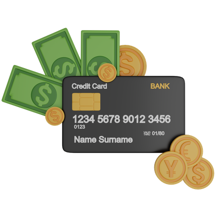 Paiement par carte  3D Icon