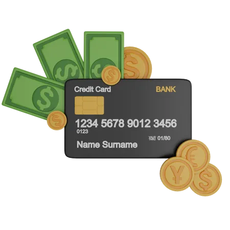 Paiement par carte  3D Icon