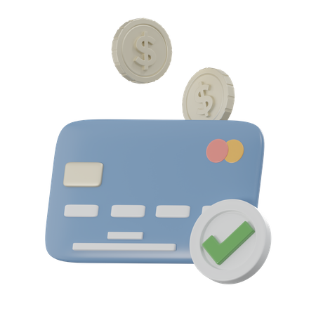 Paiement par carte terminé  3D Icon