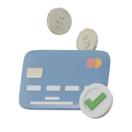 Paiement par carte terminé  3D Icon