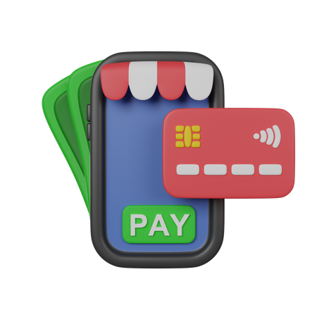 Paiement par carte en ligne  3D Icon