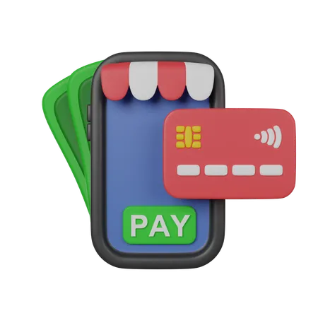 Paiement par carte en ligne  3D Icon