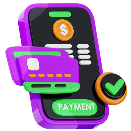 Paiement par carte en ligne  3D Icon