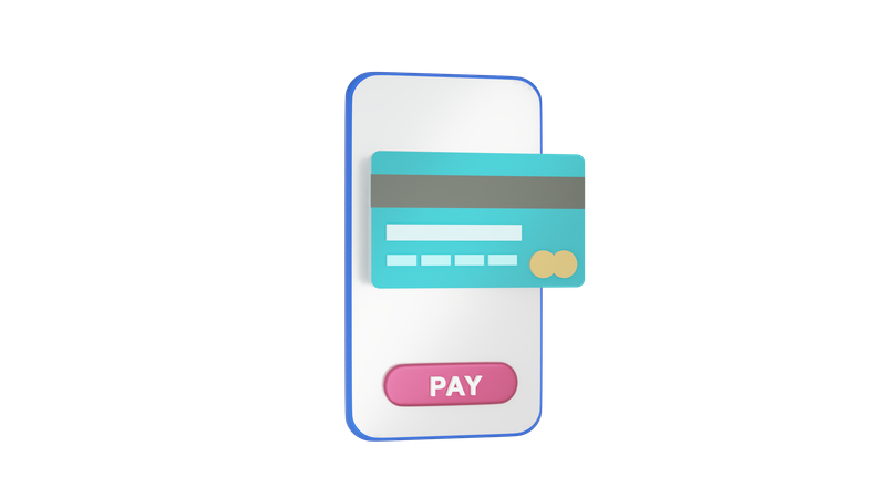 Paiement par carte en ligne  3D Icon