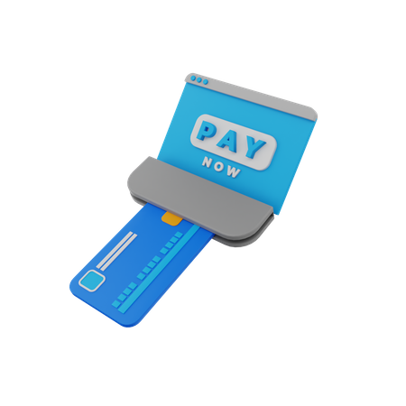 Paiement par carte en ligne  3D Icon