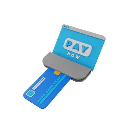 Paiement par carte en ligne  3D Icon