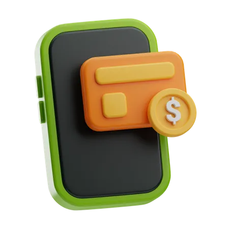 Paiement par carte en ligne  3D Icon