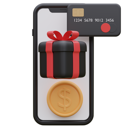 Paiement par carte en ligne  3D Icon