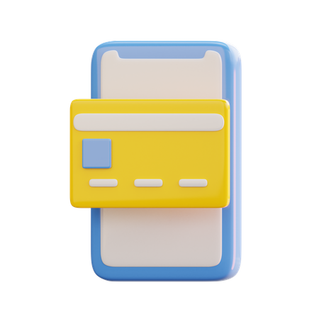 Paiement par carte mobile  3D Icon