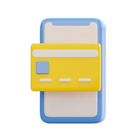 Paiement par carte mobile  3D Icon