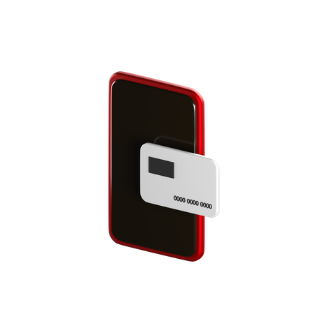 Paiement par carte mobile  3D Icon