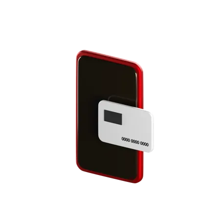 Paiement par carte mobile  3D Icon