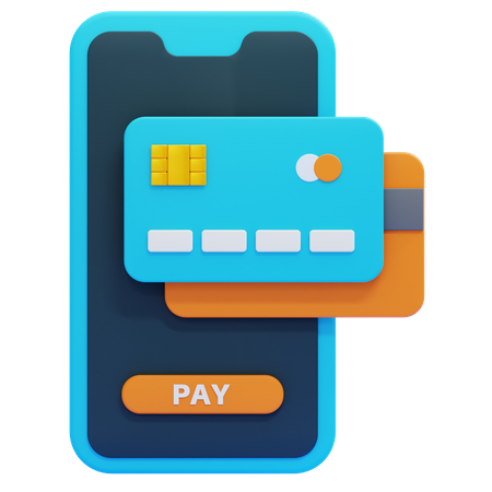 Paiement par carte mobile  3D Icon