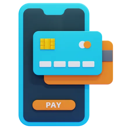 Paiement par carte mobile  3D Icon