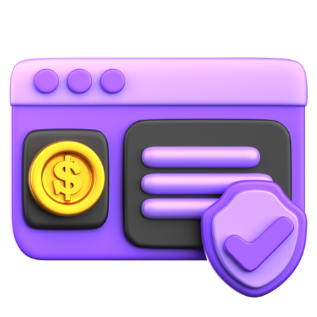 Paiement par carte sécurisé  3D Icon