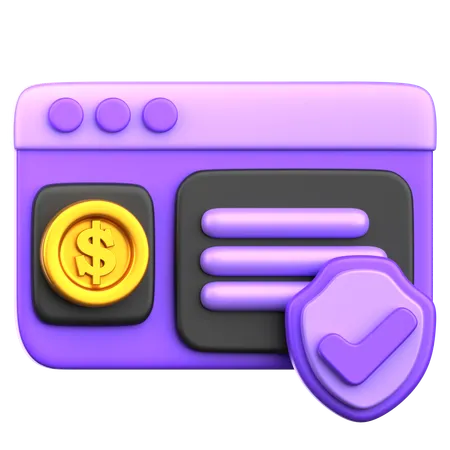 Paiement par carte sécurisé  3D Icon