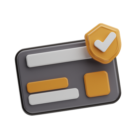 Paiement par carte sécurisé  3D Icon