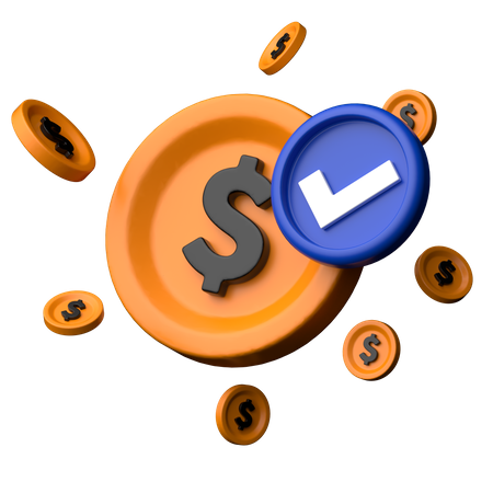 Paiement par chèque  3D Icon