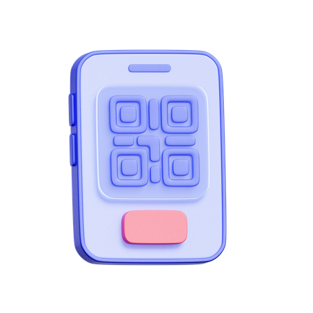 Paiement par code QR  3D Icon