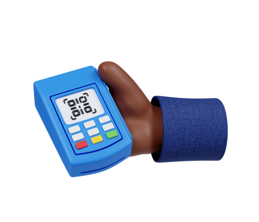 Paiement par code QR  3D Icon