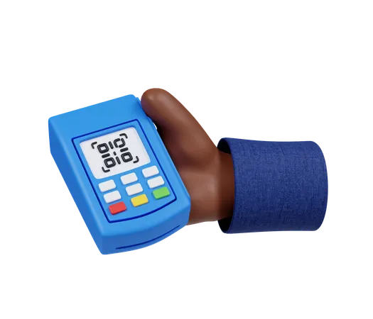 Paiement par code QR  3D Icon