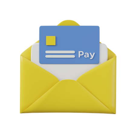 Paiement par courrier  3D Icon