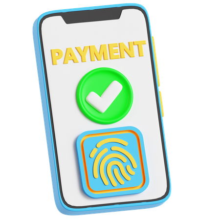 Paiement par empreinte digitale  3D Icon
