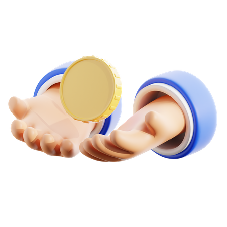 Paiement par pièces  3D Icon