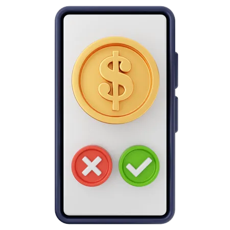 Paiement par smartphone  3D Icon