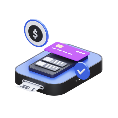 Paiement par téléphone  3D Icon