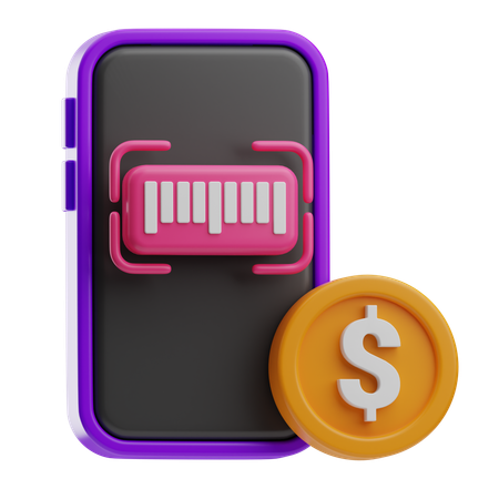 Code QR de paiement  3D Icon